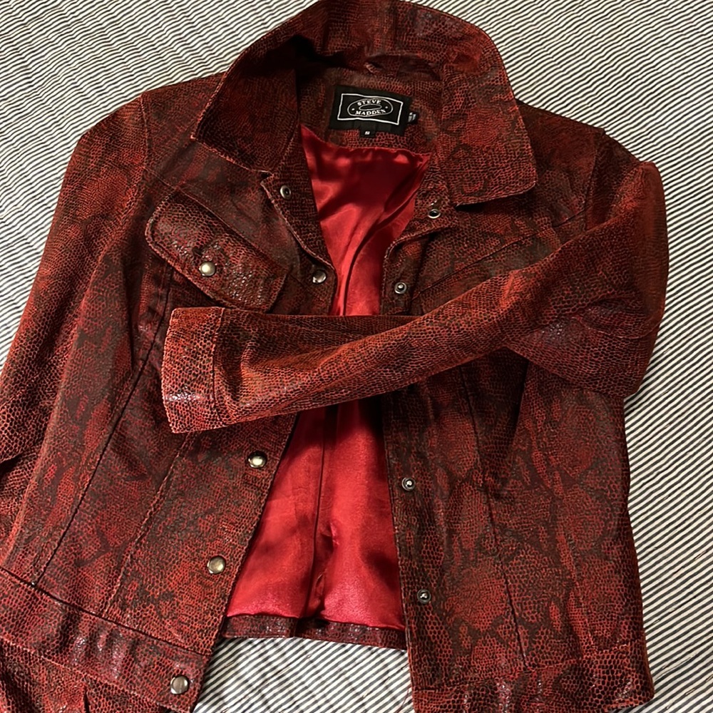 Steve Madden cropped punk jacket.